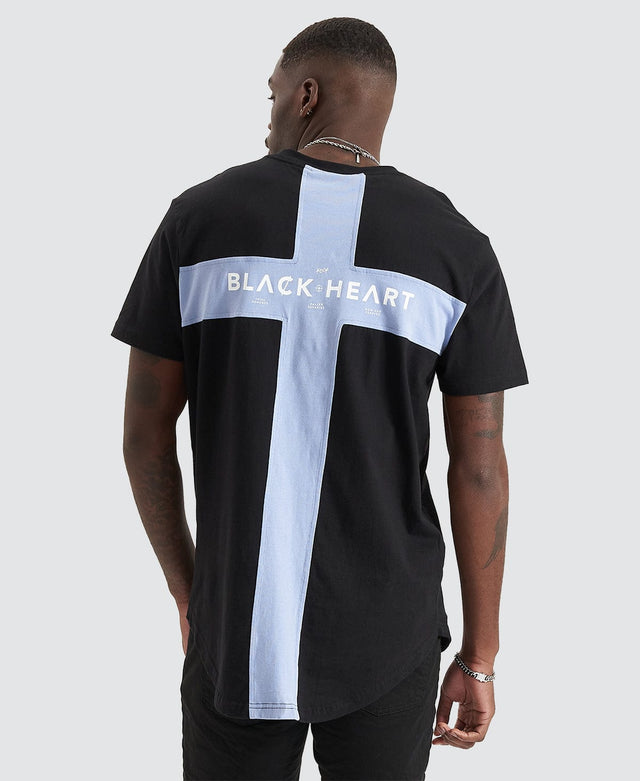 model wears Celestial Dual Curved T-Shirt Jet Black T-Shirts Black - image 1
