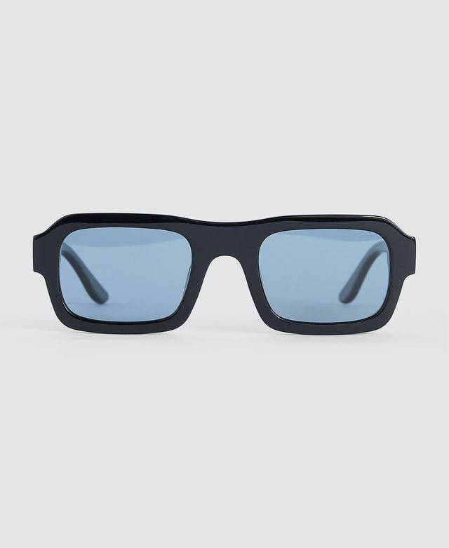 model wears Conman Sunglasses Black/Blue Sunglasses Black - image 1