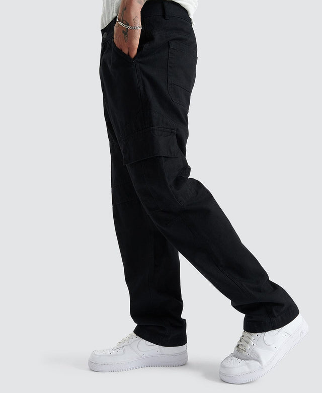 model wears Crawford Cargo Pant Black Pants Black - image 8