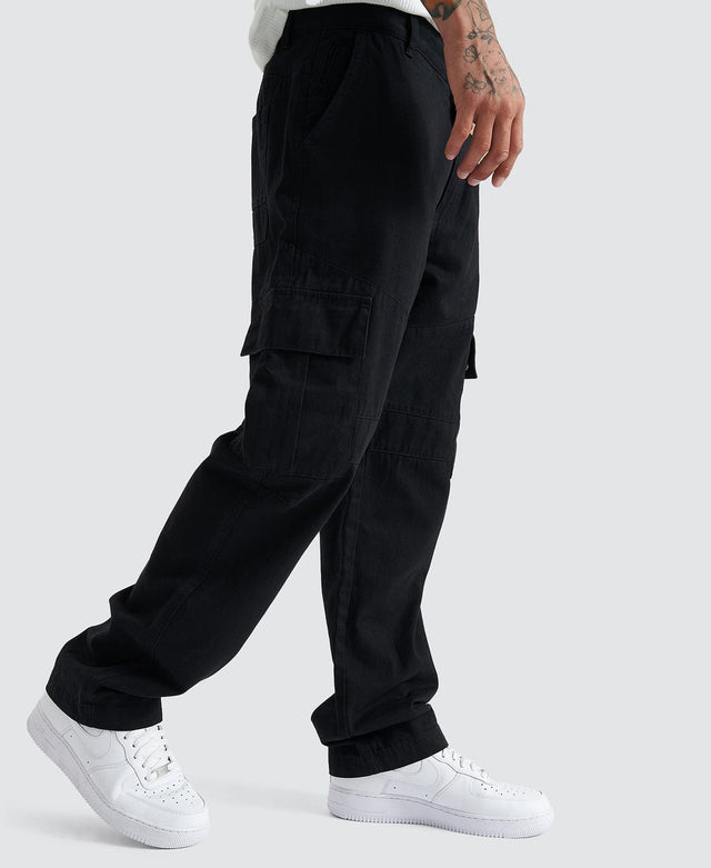 model wears Crawford Cargo Pant Black Pants Black - image 1