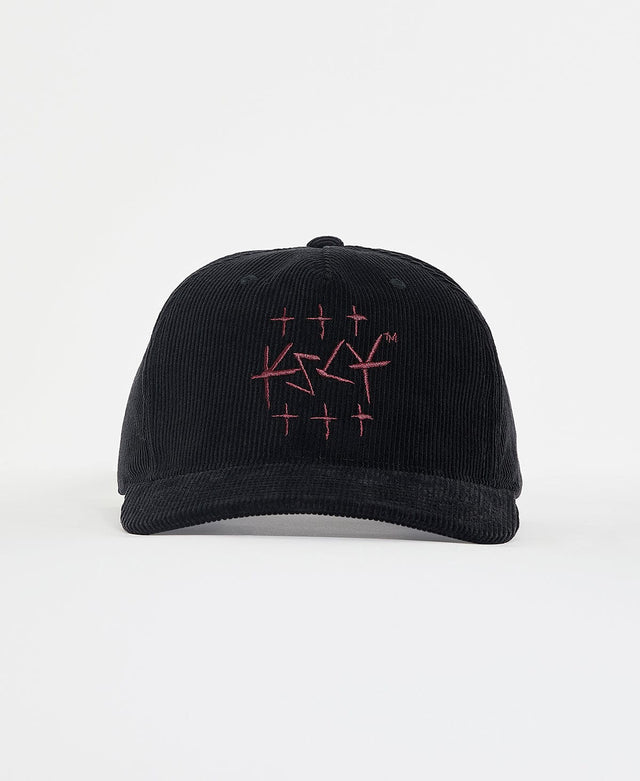model wears Crossroad 110 Cap Jet Black Headwear Black - image 1