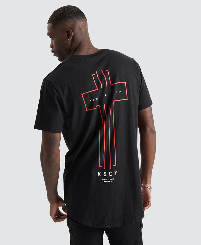 Kiss Chacey Danes Dual Curved T-Shirt Black