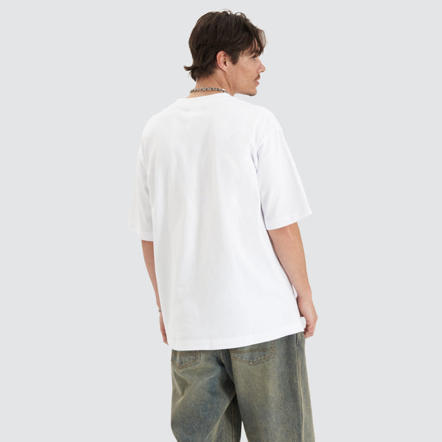 model wears Dominion Heavy Oversized Tee White T-Shirts White - image 5