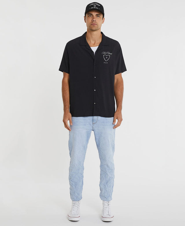 Kiss Chacey Doom Standard Short Sleeve Shirt Anthracite Black