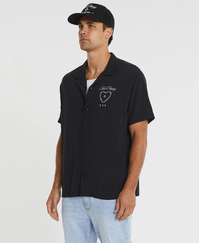 Kiss Chacey Doom Standard Short Sleeve Shirt Anthracite Black