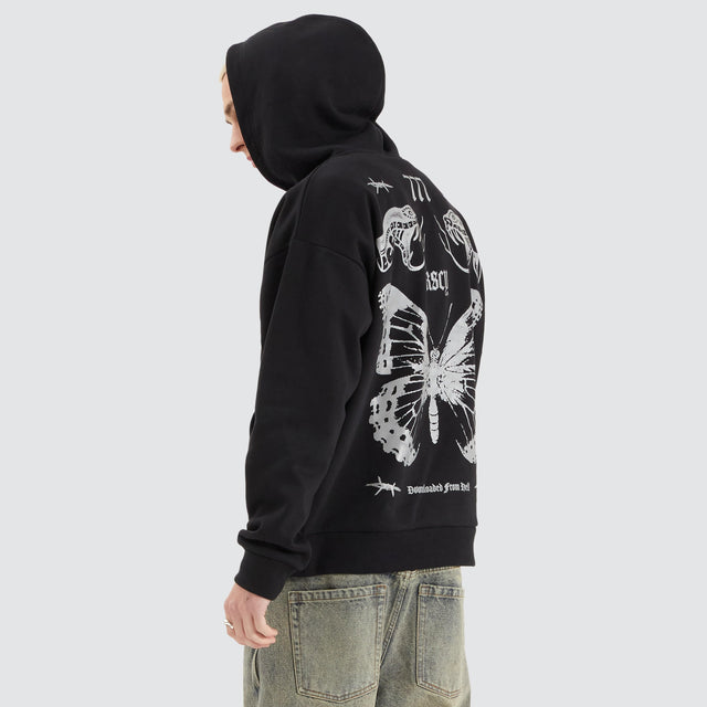 Kiss Chacey Download Oversized Hoodie Jet Black