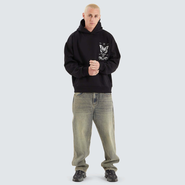 Kiss Chacey Download Oversized Hoodie Jet Black