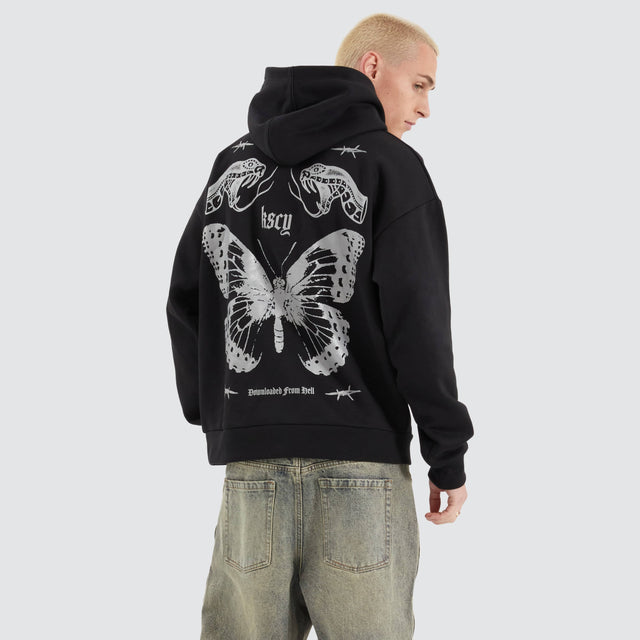 Kiss Chacey Download Oversized Hoodie Jet Black