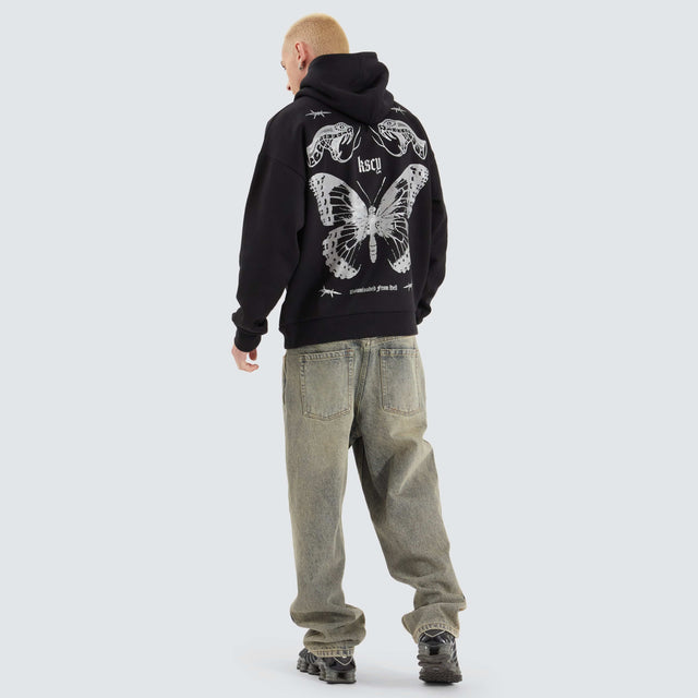 Kiss Chacey Download Oversized Hoodie Jet Black
