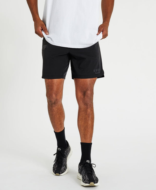 model wears Element Elasticated Gym Shorts Black Shorts Black - image 9