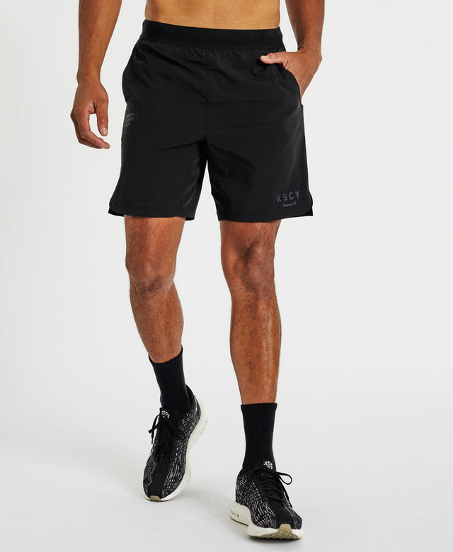 model wears Element Elasticated Gym Shorts Black Shorts Black - image 2