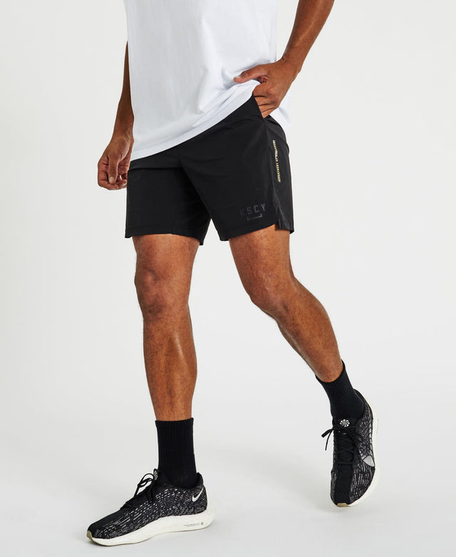 model wears Element Elasticated Gym Shorts Black Shorts Black - image 1