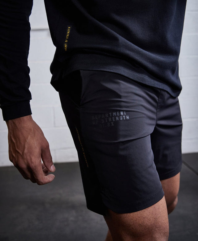 model wears Element Elasticated Gym Shorts Black Shorts Black - image 4