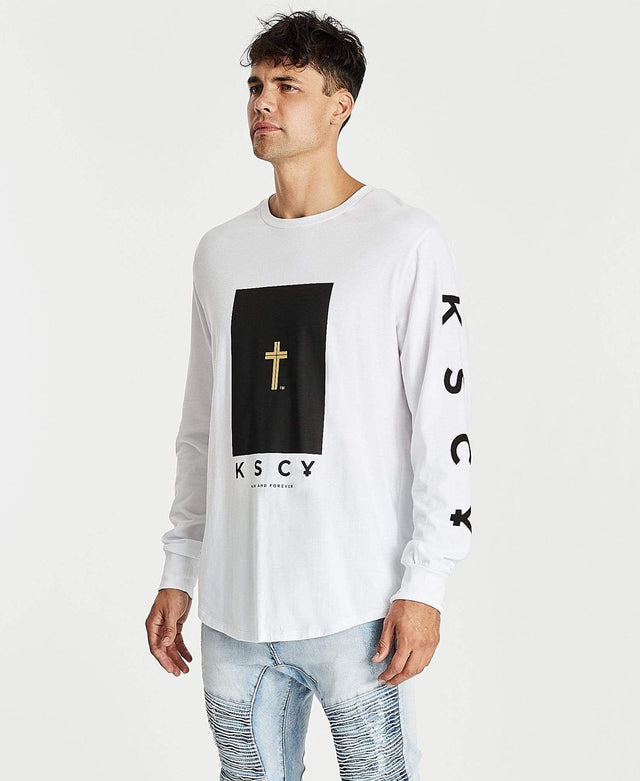 Kiss Chacey Eternal Cape Back Long Sleeve T-Shirt White