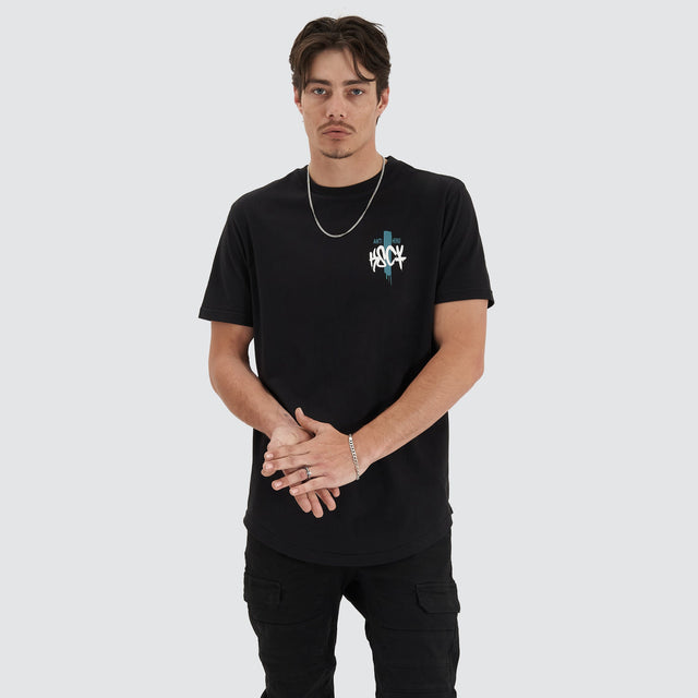 Kiss Chacey Faded Echo Tee Jet Black