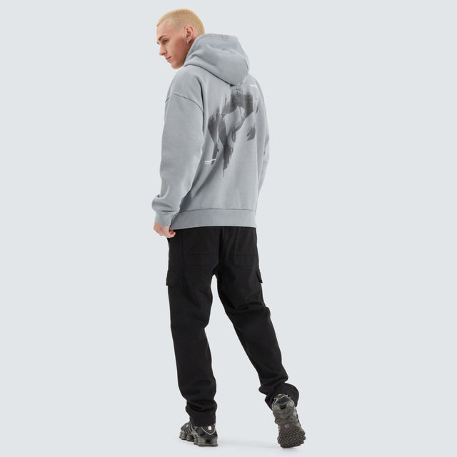 model wears Faded Heavy Relaxed Hoodie Pigment Ultimate Grey Hoodies Grey - image 7