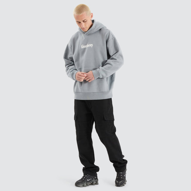 model wears Faded Heavy Relaxed Hoodie Pigment Ultimate Grey Hoodies Grey - image 6