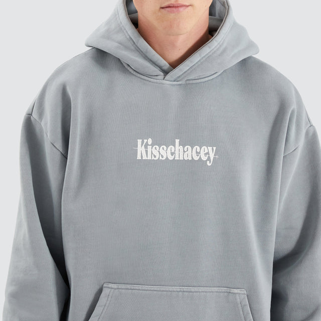 model wears Faded Heavy Relaxed Hoodie Pigment Ultimate Grey Hoodies Grey - image 5