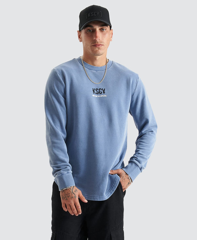 Kiss Chacey Flocculus Dual Curved Sweater - Pigment Wild Wind BLUE