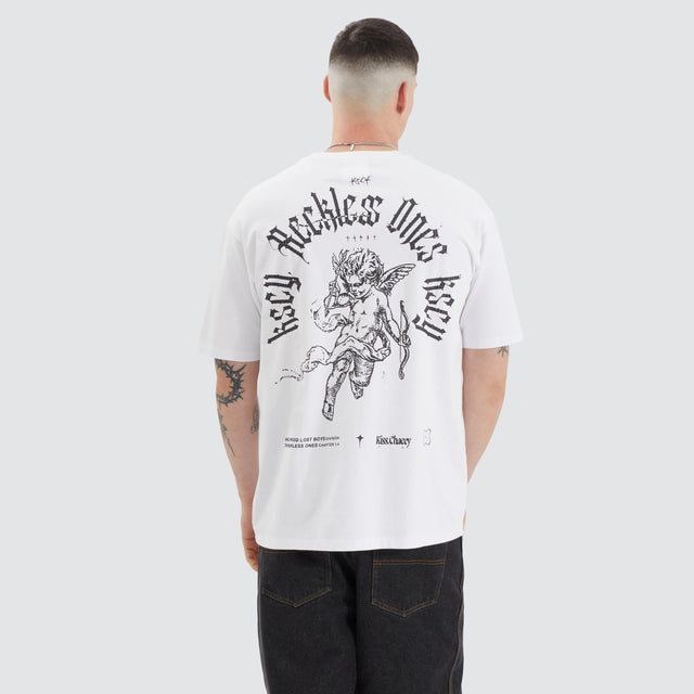 model wears Gagie Box Fit Tee Optical White T-Shirts White - image 1