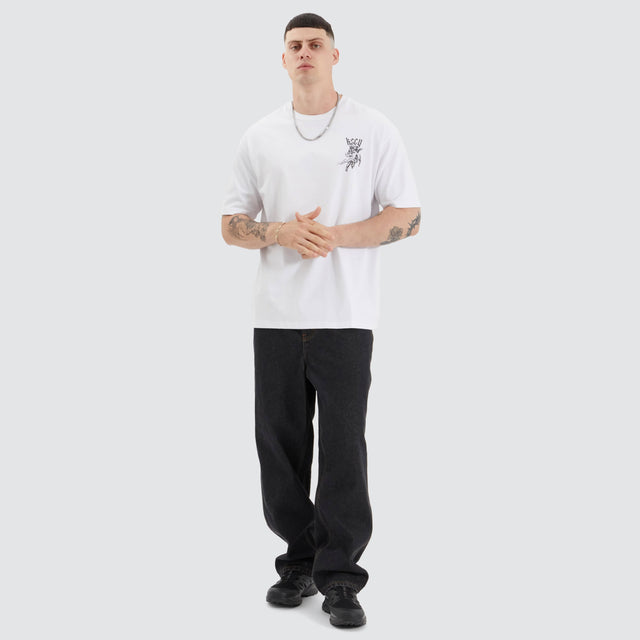 model wears Gagie Box Fit Tee Optical White T-Shirts White - image 5