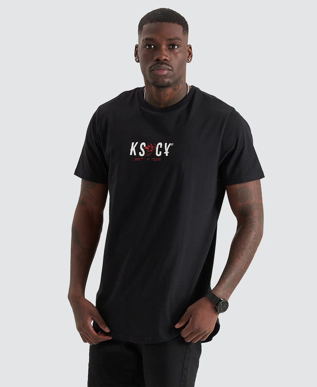 Kiss Chacey Heathen Dual Curved T-Shirt Black