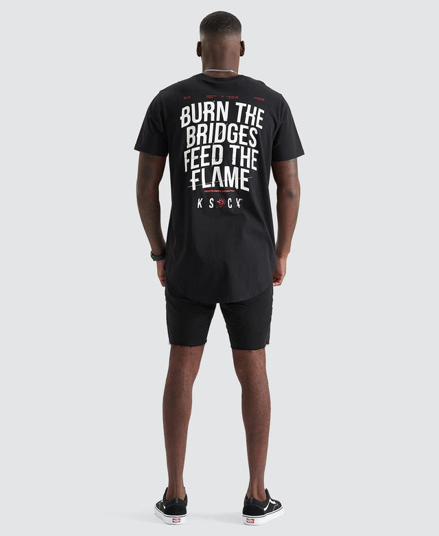 Kiss Chacey Heathen Dual Curved T-Shirt Black