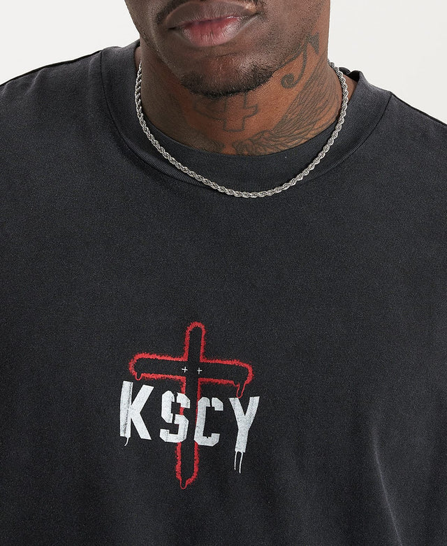 Kiss Chacey Hellbound Box Fit T-Shirt Mineral Black