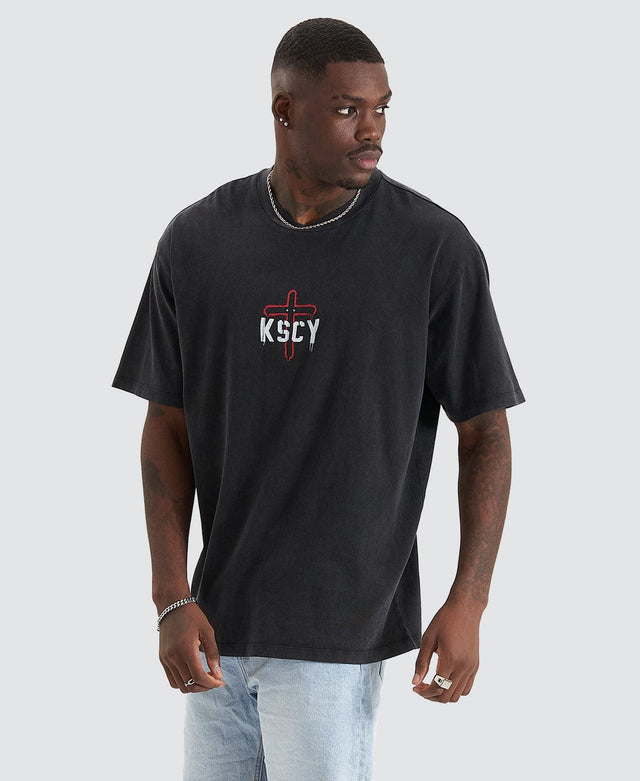 Kiss Chacey Hellbound Box Fit T-Shirt Mineral Black