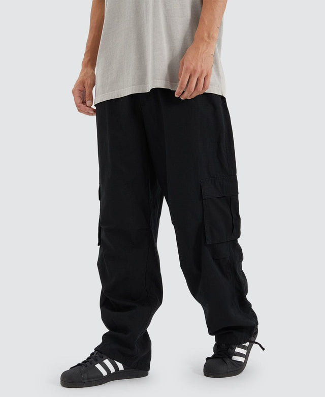 model wears Hunter Ripstop Parachute Pant Washed Black Pants Black - image 1