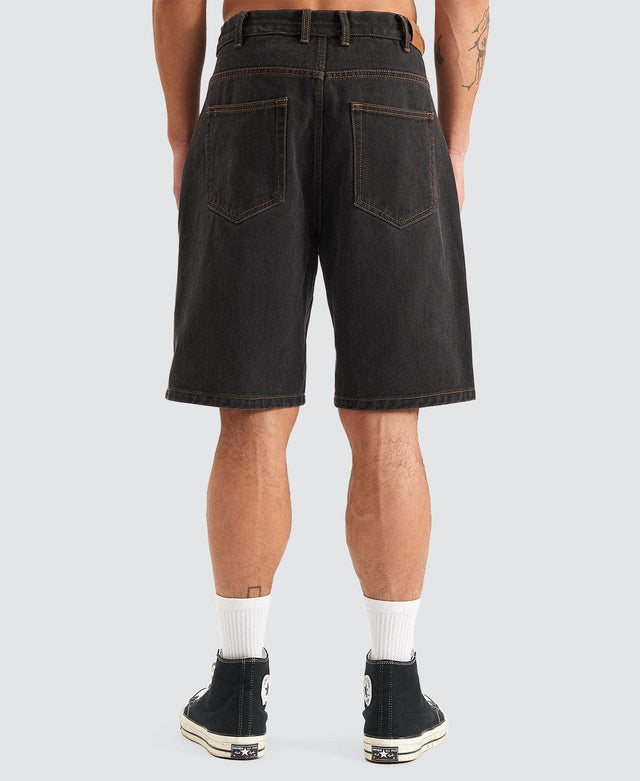 Kiss Chacey Hyson Baggy Denim Jorts Washed Black