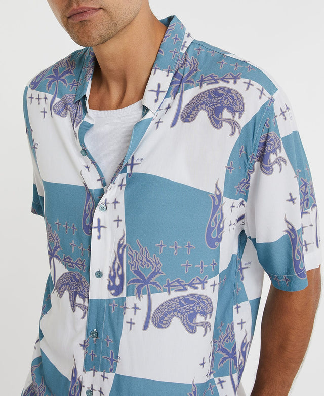 Kiss Chacey Invisible Sun Relaxed S/S Shirt - Cameo Warp PURPLE