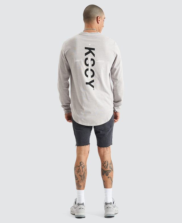 Kiss Chacey Irvine Dual Curved Ls Tee - Pigment Dove GREY