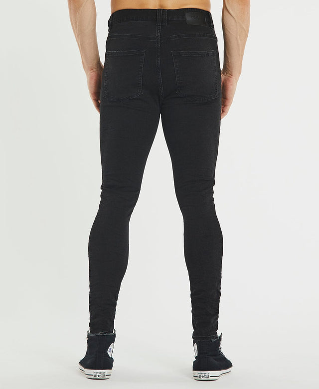 Kiss Chacey K1 Super Skinny Fit Jean Destroyed Washed Black