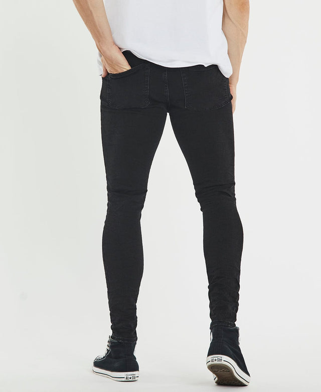 Kiss Chacey K1 Super Skinny Fit Jean Destroyed Washed Black