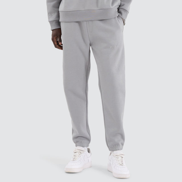 model wears Kelsey Trackpant Pigment Ultimate Grey Trackpants Grey - image 1