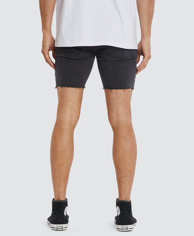 Kiss Chacey KS2 Denim Shorts Black Grey