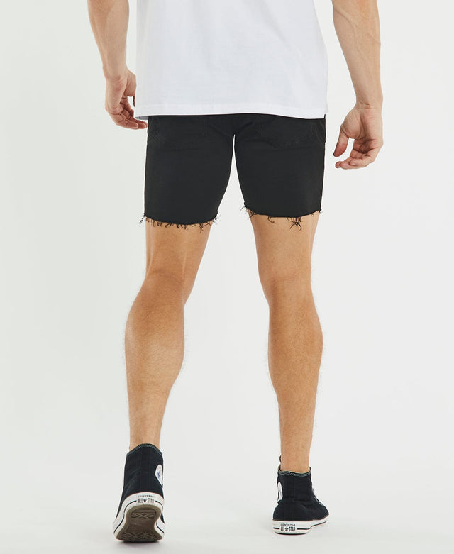 Kiss Chacey KS2 Denim Shorts Destroyed Black
