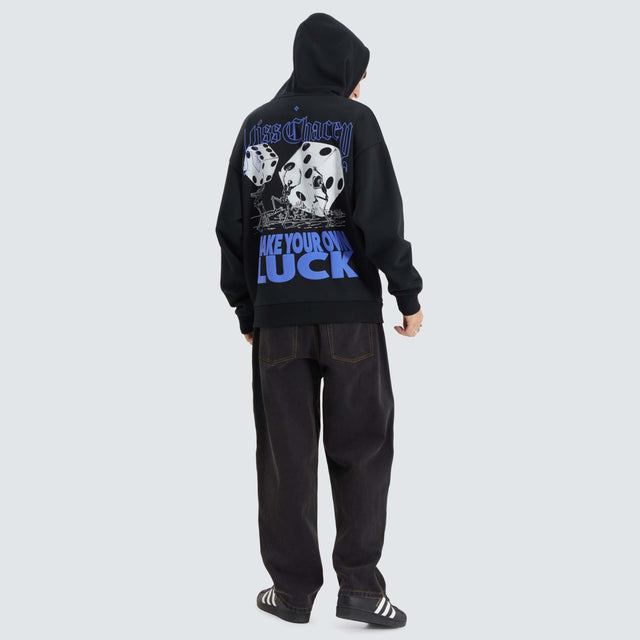 Kiss Chacey Luck Heavy Oversized Hoodie Anthracite Black