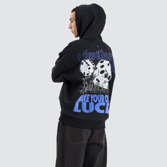 Kiss Chacey Luck Heavy Oversized Hoodie Anthracite Black