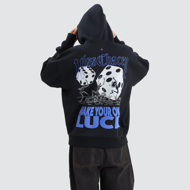 Kiss Chacey Luck Heavy Oversized Hoodie Anthracite Black