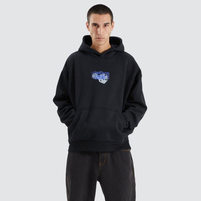 Kiss Chacey Luck Heavy Oversized Hoodie Anthracite Black