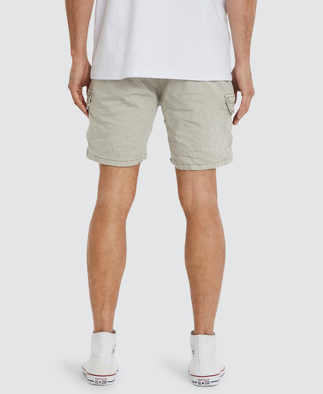 model wears Michigan Cargo Shorts Willow Grey Shorts Grey - image 3