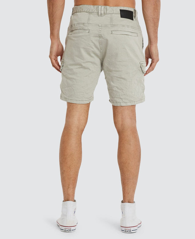 model wears Michigan Cargo Shorts Willow Grey Shorts Grey - image 6