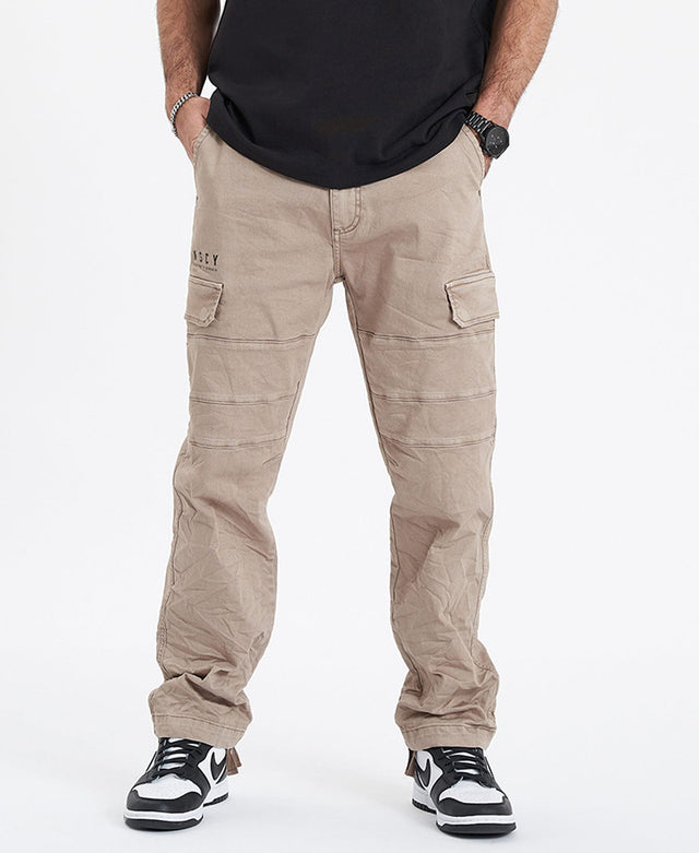 Kiss Chacey Michigan Side Pocket Cargo Pants Cement Brown