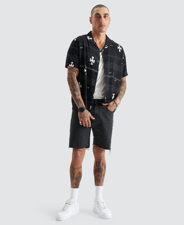 Kiss Chacey Myricks Relaxed Resort Shirt - Anthracite Black BLACK