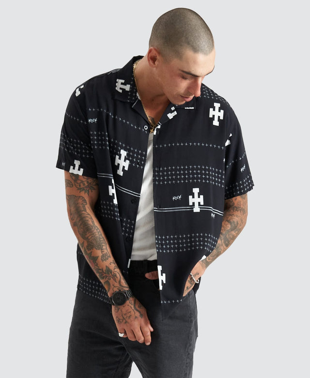Kiss Chacey Myricks Relaxed Resort Shirt - Anthracite Black BLACK