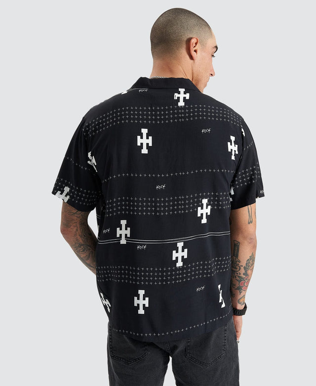 Kiss Chacey Myricks Relaxed Resort Shirt - Anthracite Black BLACK