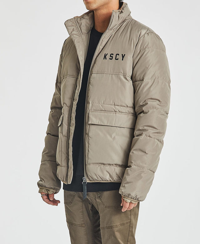 Kiss Chacey Overpark Puffer Jacket Dune Brown