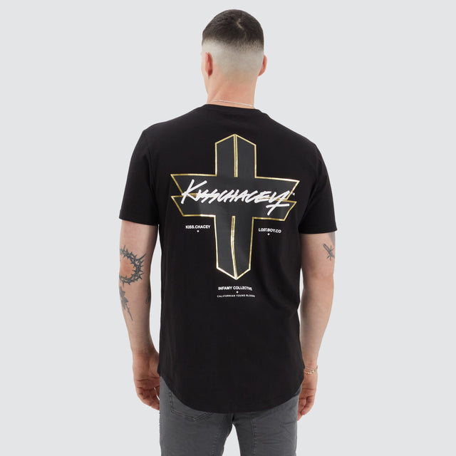 Kiss Chacey Prudheo Dual Curved Tee Jet Black